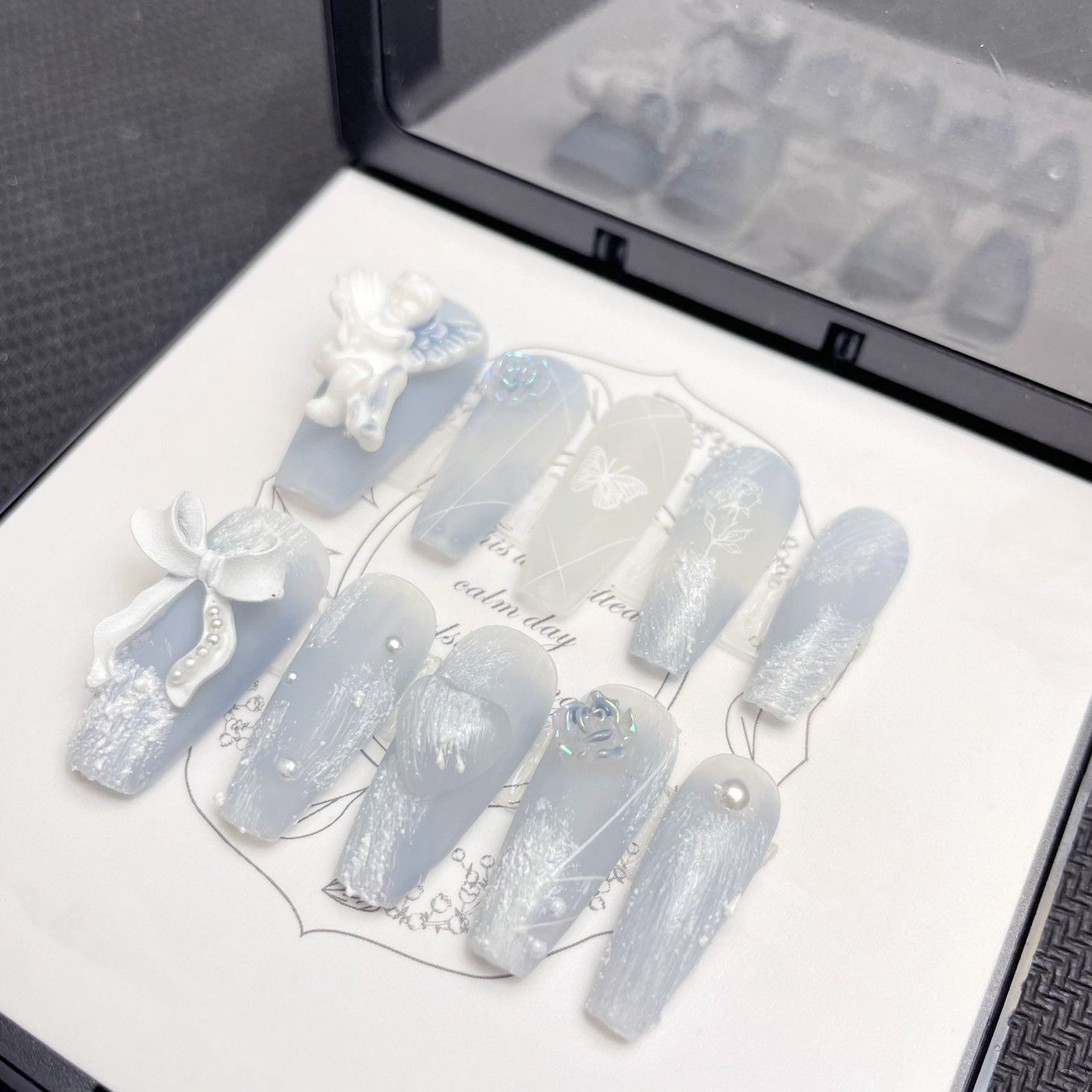 3D-Gips-Engel-Kunstnägel, glän – Pressed Flower Art Bewertung und Preis