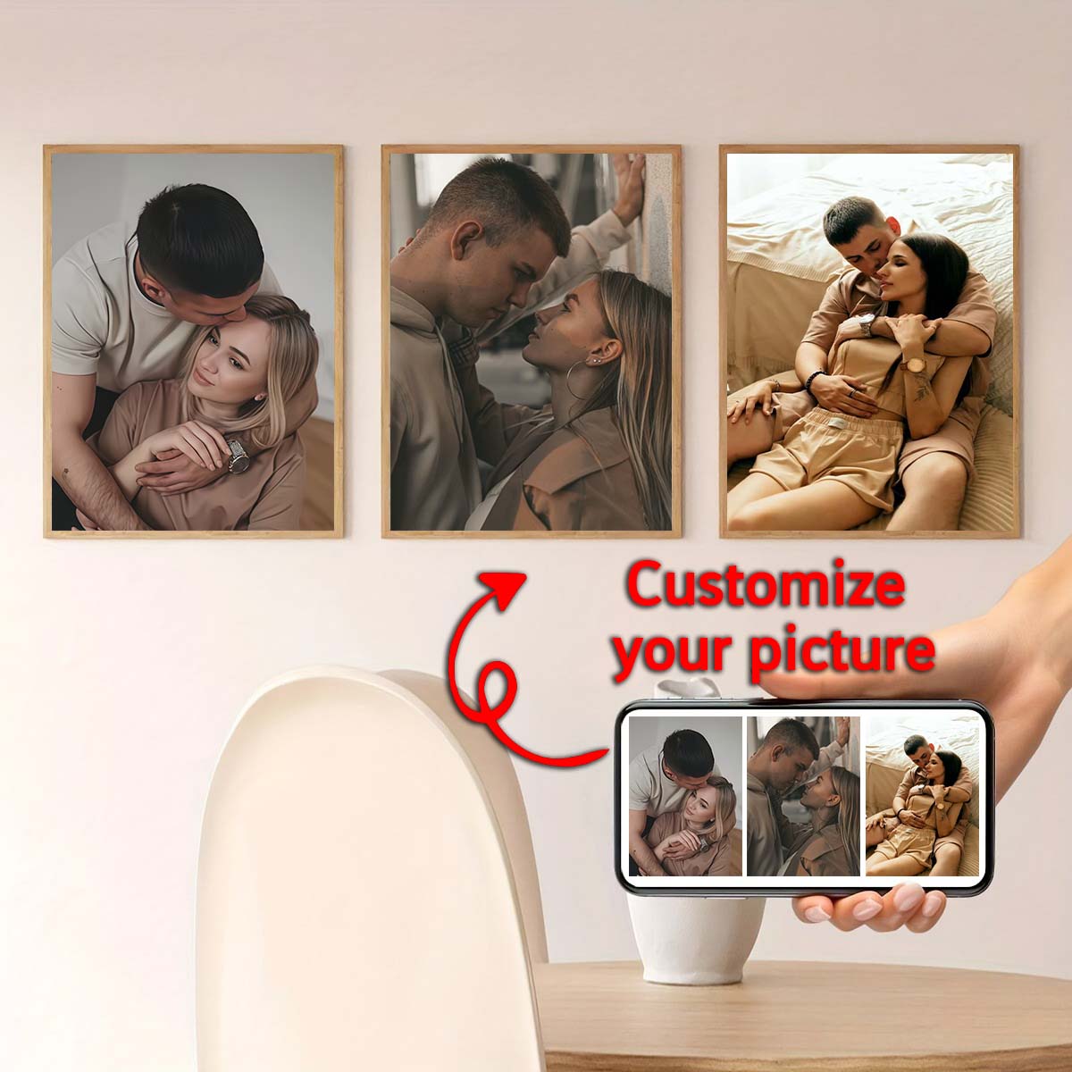 Triptychon - 2D Individuelles  – Engraved Wood Frame Bewertung und Preis